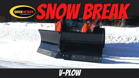 skid steer v snow plow|snow plow for quick attach.